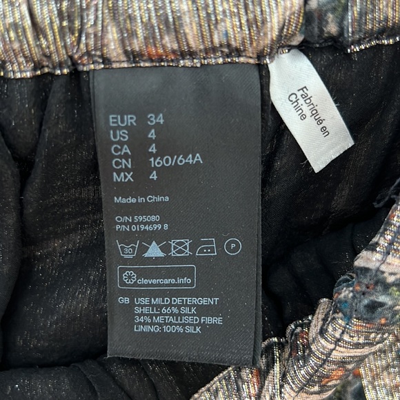 Isabel Marant x H&M Metallic Trousers size 4 - Picture 3 of 3